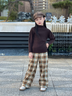 巴拉巴拉【商場(chǎng)同款】童裝女童加絨直筒兒童褲子2025冬裝新款保暖 咖色調00355 140 曬單實(shí)拍圖