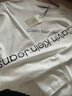 CALVIN KLEIN JEANS重磅純棉CK長(cháng)袖T恤男女新款字母印花上衣寬松百搭學(xué)生打底長(cháng)袖T恤 白色ck長(cháng)袖 2XL 曬單實(shí)拍圖