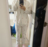 都市麗人【嬰兒棉防螨抑菌】100%純棉女士睡衣女長袖長褲家居服可外穿XL 曬單實(shí)拍圖