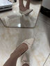 茯見(jiàn)法式尖頭高跟鞋女2025新款秋季氣質(zhì)單鞋女職業(yè)淺口通勤高跟鞋女鞋 米白色【7cm】 36 曬單實(shí)拍圖
