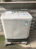 美的（Midea）半自動(dòng)雙桶洗衣機(jī) 8公斤洗+5.5脫水雙缸波輪 老人簡(jiǎn)易操作 品質(zhì)電機(jī)小巧不占地 租房宿舍必備 二級(jí) MP8DS136 曬單實(shí)拍圖