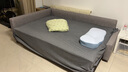 宜家（IKEA）FRIHETEN弗瑞頓轉(zhuǎn)角沙發(fā)床帶儲物坐臥兩用客廳簡約多功能折疊床 淡灰色含轉(zhuǎn)角靠墊沙發(fā)床 曬單實拍圖