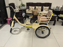 飛鴿飛鴿三輪自行車(chē)老年人力拉貨客兩用可折疊休閑代步騎行腳踏車(chē) 米黃+可折疊+雙鏈條+減震輻條輪 曬單實(shí)拍圖