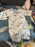 婧麒（JOYNCLEON）新生嬰兒120克夾棉衣服純棉秋冬裝加厚棉睡衣寶寶保暖國風(fēng)連體衣 藍詩(shī)畫(huà) 90 曬單實(shí)拍圖