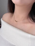 周大福笑臉項鏈女T家高級感輕奢新款微笑鎖骨鏈玫瑰金色送女友生日禮物 玫瑰金色 蜂巢項鏈 45cm 曬單實拍圖