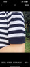 TOMMY HILFIGER【透氣舒適】春夏男裝珠地網(wǎng)眼撞色條紋休閑翻領(lǐng)短袖T恤POLO 黑白條紋0A4 S （推薦：120-135斤） 曬單實(shí)拍圖