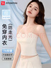 FitonTon吊帶背心女帶胸墊美背內(nèi)衣女薄款冰絲無痕抹胸防走光內(nèi)搭外穿M 曬單實(shí)拍圖