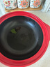 康特耐陶瓷砂鍋耐高溫煲仔飯燉鍋可干燒炒菜淺寬口沙鍋燃氣灶家用瓦煲 黑晶紅 適用3-4人 1.3L 曬單實(shí)拍圖