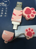 SSFSPIRIT SKY FAIL蘋果接口手機(jī)u盤iphone電腦兩用ipad外接照片存儲器優(yōu)盤內(nèi)存擴(kuò)容 【粉貓爪蘋果】lingting接口 128GB 曬單實(shí)拍圖