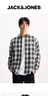 杰克·瓊斯（JACK&JONES） 男裝襯衫時(shí)尚百搭潮個(gè)性衣身格紋舒適全棉翻領(lǐng)休閑上衣225305019 曬單實(shí)拍圖