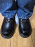 木林森皮鞋女真皮樂(lè )福鞋女單鞋牛皮小皮鞋厚底英倫風(fēng)鞋子女中年媽媽鞋 MLS206657黑色[套腳款] 38 曬單實(shí)拍圖