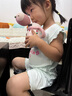 babycare小企鵝兒童保溫杯嬰幼兒寶寶保溫奶瓶水壺學飲直飲吸管杯兒童水杯 贈直通吸嘴- 把手款萊莎粉 300ml 曬單實拍圖