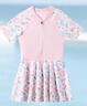 361°兒童泳衣女孩夏季可愛(ài)連體裙式平角游泳衣中大童學(xué)生游泳裝備 曬單實(shí)拍圖