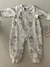 哈尼天空嬰兒夾棉連體衣新生兒秋冬外出連身衣寶寶薄棉衣服爬服 茶杯云 80cm 曬單實(shí)拍圖