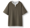 森馬（Semir）[商場(chǎng)同款]短袖T恤男V領(lǐng)假兩件上衣華夫格25裝拼色潮101525100103 曬單實(shí)拍圖