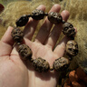 尚庸郡天然正品文萊沉香手串男保真老料雕刻十八羅漢手鏈收藏沉水級 約16*21mm*9顆*24g 曬單實(shí)拍圖