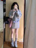 鉑吶苓衛衣套裝女兩件套秋季韓系減齡衛衣包臀半身裙運動(dòng)休閑裙子小個(gè)子 衛衣長(cháng)袖短裙兩件套【灰】 S 曬單實(shí)拍圖