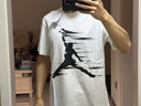 Jordan男子喬丹  棉透氣 撞色飛人印花Logo 短袖T恤FZ1920-100白XL 曬單實(shí)拍圖