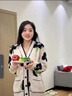 古今（GUJIN）暖暖半邊絨長(cháng)袖毛衣睡衣女秋冬家居服可外穿加厚保暖睡褲套裝 曬單實(shí)拍圖