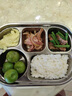 雙槍（Suncha）鈦健康不銹鋼飯盒學(xué)生上班族可微波爐餐盒比316好1.5L配保溫袋 曬單實(shí)拍圖
