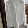 三彩2025秋季新款純色襯衫翻領(lǐng)寬松襯衣簡(jiǎn)約通勤疊穿Z 珍珠白 M 160/84A 曬單實(shí)拍圖