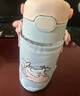膳魔師（THERMOS）兒童水杯線(xiàn)條小狗上學(xué)便攜吸管杯杯套提手幼兒園暢吸小學(xué)生杯BBSD 曬單實(shí)拍圖