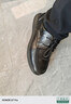 紅蜻蜓皮鞋男耐磨四季款牛皮手抓紋男士商務(wù)休閑鞋男WTA343021黑色41 曬單實(shí)拍圖