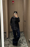 鴨鴨（YAYA）2025撞色襯衫領(lǐng)羽絨服女裝輕薄氣質(zhì)通勤假兩件短款羽絨小外套XH 粉色 M (160) 曬單實(shí)拍圖