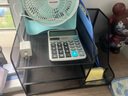 得力（deli）多功能金屬網(wǎng)材組合式文件框/盤/欄書立辦公用品桌面檔案收納盒多層資料架置物架帶筆筒黑色PB103 曬單實拍圖