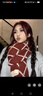 日本生日禮物紅色圍巾女冬季百搭情侶新年針織毛線(xiàn)加厚高級感圍脖 #160紅色雙面戴 曬單實(shí)拍圖