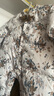 乖奇熊女寶寶連體羽絨服秋冬季新年加厚保暖哈衣嬰幼兒洋氣外出拜年衣服 赭石色/花群疏影 90cm 曬單實拍圖