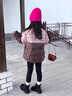 G.DUCKKIDS小黃鴨童裝女童羽絨服冬裝兒童外套女大童白鴨絨短款女大童面包服 粉色 150 尺碼11~12歲【140-150cm】cm 曬單實(shí)拍圖