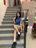 蝶嬌諾（DIEJIAONUO）連衣裙子女夏季2025新款女裝韓版學(xué)生學(xué)院風(fēng)純欲辣妹收腰御姐氣質(zhì) 襯衣+褲裙（有腰帶） S 曬單實(shí)拍圖