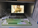 惠普（HP） K300有線(xiàn)輕音鍵盤(pán) 清新配色98配列多種背光電競吃雞筆記本臺式電腦外設辦公游戲鍵盤(pán) 青草綠三拼色綠芯 曬單實(shí)拍圖