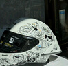 摩雷士（MOTORAX）RSMORAX R50SPRO摩托車(chē)頭盔男女四季百花齊放全盔大尾翼街盔全盔 百花齊放（自帶透明鏡片） L 曬單實(shí)拍圖
