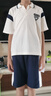 唐獅童裝男童夏季POLO套裝帥氣撞色春秋學(xué)院風(fēng)校服套裝 藏青色 150 曬單實(shí)拍圖
