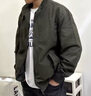 羅蒙美式復(fù)古工裝夾克男秋季痞帥立領(lǐng)休閑上衣服男士飛行員外套男 軍綠色 XL 適合 135斤-150斤 曬單實(shí)拍圖