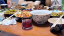 墨色中式碗碟套裝家用餐具整套碗盤(pán)子高級(jí)感碗筷餐具套裝喬遷之喜62件 曬單實(shí)拍圖