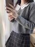 鳳蝶兒連衣裙子女裝秋裝2025年秋季新款韓版學(xué)院風(fēng)多巴胺穿搭女氣質(zhì)顯瘦 毛衣+領(lǐng)帶+裙子 S 曬單實(shí)拍圖