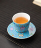蘇氏陶瓷（SUSHI CERAMICS）琺瑯彩宮廷風(fēng)陶瓷個(gè)人茶杯茶托禮盒伴手禮（藍）J1059 曬單實(shí)拍圖