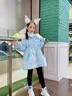 G.DUCKKIDS冰雪奇緣愛(ài)沙女.童羽絨服連帽2025冬裝新款白鴨絨兒.童中長(cháng)款外套 藍色 140 曬單實(shí)拍圖