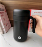 富光辦公保溫杯商務(wù)水杯子帶把手帶濾網(wǎng)茶杯304不銹鋼水杯壺黑色500ml 曬單實(shí)拍圖