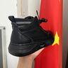 奧康（Aokang）男鞋秋季新款皮鞋男加絨保暖真皮軟底防滑黑色男士休閑高幫棉板鞋 黑色 41 曬單實(shí)拍圖