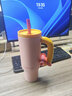 和序霸王杯陶瓷涂層內(nèi)膽吸管保溫大容量學(xué)生高顏值辦公室水杯-暖櫻 曬單實(shí)拍圖