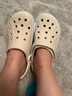 CROCS卡駱馳貝雅卡駱班洞洞鞋|205089 冬日白/彩色-1LI 37/38(230mm) 曬單實(shí)拍圖