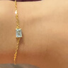 周六福熒光之火黃金手鏈女金鑲嵌鋯石生日禮物J0713972 約1.99g 16+3cm 曬單實(shí)拍圖
