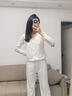眺德高印花吊帶三件套睡衣女夏秋新款可外穿睡衣帶胸墊甜美家居服套裝 碎花三件套 M （建議80-100斤） 曬單實(shí)拍圖