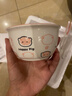 釉下彩可愛(ài)卡通碗碟套裝家用高顏值陶瓷碗筷盤(pán)餐具 2碗2勺 4件套 曬單實(shí)拍圖
