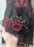 默研（MOYAN）哥特復古暗黑小禮帽洛麗塔頭飾萬(wàn)圣節發(fā)飾歐美吸血鬼寫(xiě)真晚會(huì )飾品 黑蕾絲紅玫瑰 曬單實(shí)拍圖