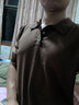 羅蒙（ROMON）短袖T恤夏季爆款冰絲薄款男士針織衫彈力透氣純色POLO短袖半袖翻 咖啡色【輕奢優(yōu)質(zhì)】 2XL 曬單實(shí)拍圖